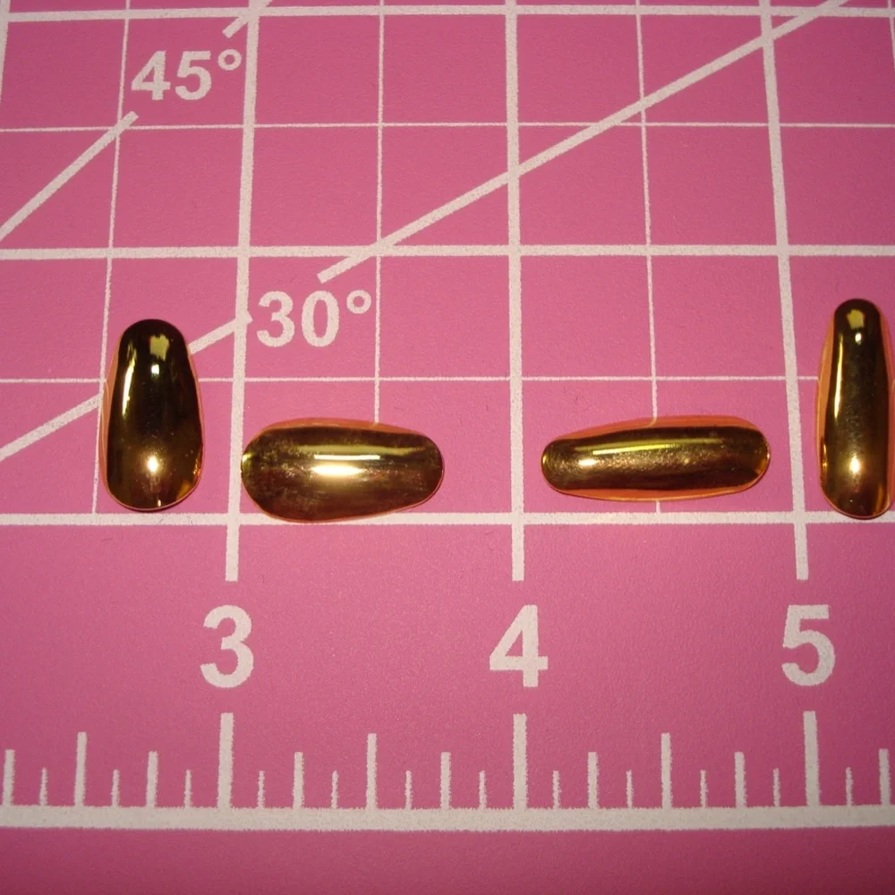 Vintage 2 Sets 18 Kt Electroplated Metal Golden Finger Nails - Jewels ByKirsten - Picture 8 of 8